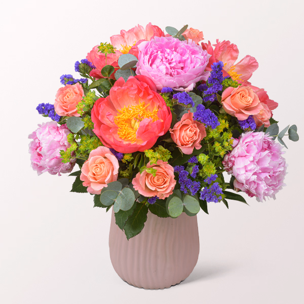 Flower Bouquet Glücklich with vase & Ferrero Giotto