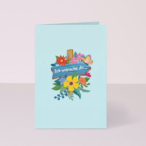 Pop-Up Surprise Card „Ich wünsche dir“