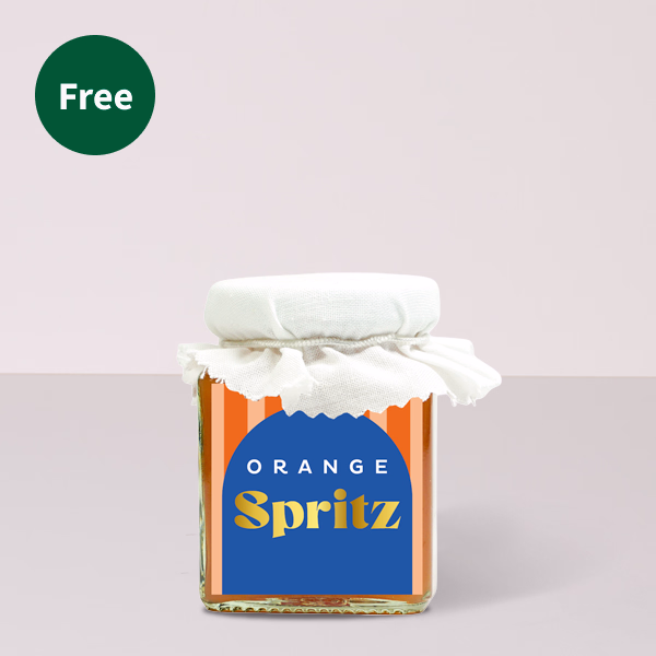 Flower Bouquet Freude with Orange Spritz Spread & vase