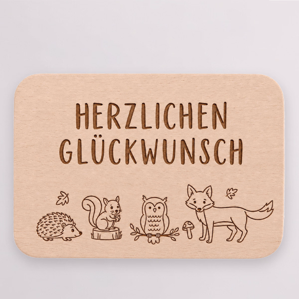 Frühstücksbrettchen „Herzlichen Glückwunsch“