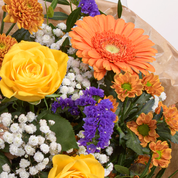 Blumenstrauß Danke mit Halloren Kugeln & Vase