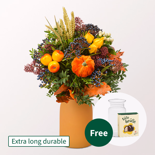Flower Bouquet Landpartie with Halloren Balls & vase