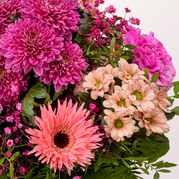 Blumenstrauß Herbstbote mit Halloren Kugeln & Vase