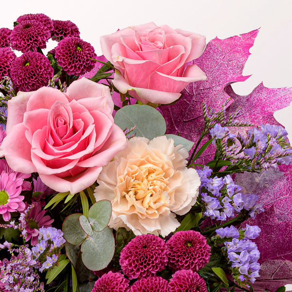 Flower Bouquet Blütenstar with Halloren Balls & vase