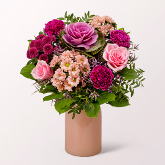 Flower Bouquet Herbstschönheit with Halloren Balls & vase