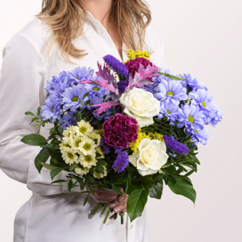 Flower Bouquet Herbstfreude with Halloren Balls & vase