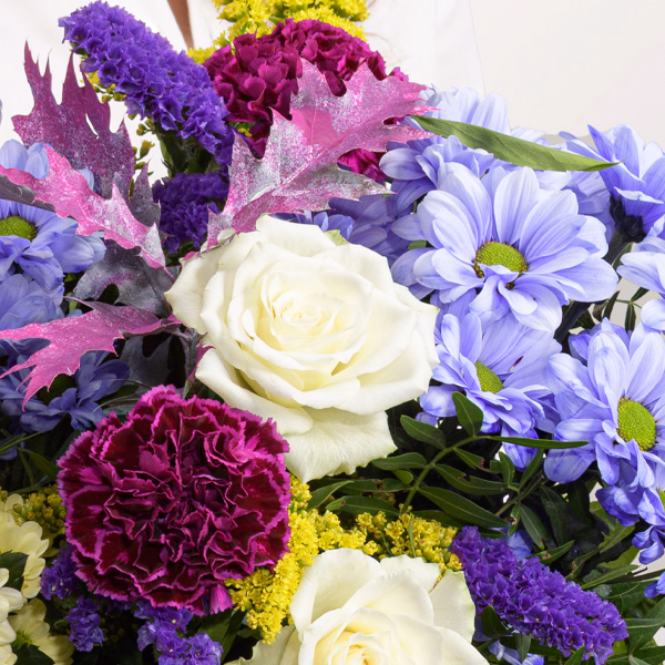 Blumenstrauß Herbstfreude mit Halloren Kugeln & Vase