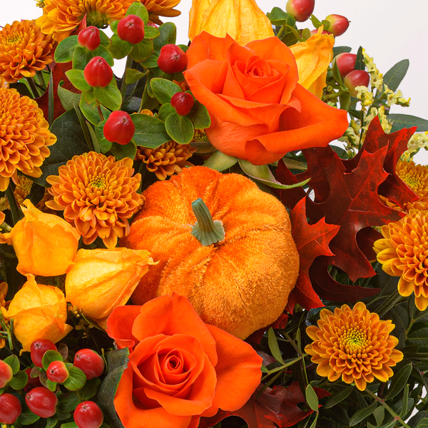 Blumenstrauß Sonnenbad mit Halloren Kugeln & Vase