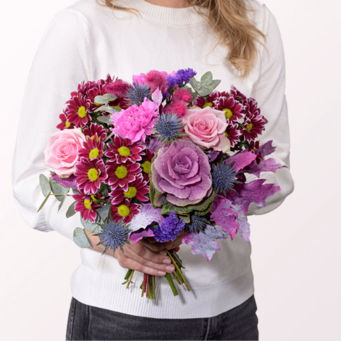 Blumenstrauß Herbstglanz mit Halloren Kugeln & Vase