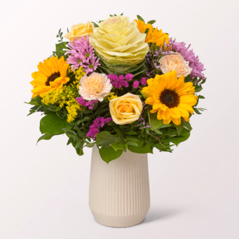 Flower Bouquet Herbstgarten with Halloren Balls & vase