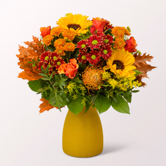 Premium Bouquet Herbstspiel with Premium Vase & Halloren Balls