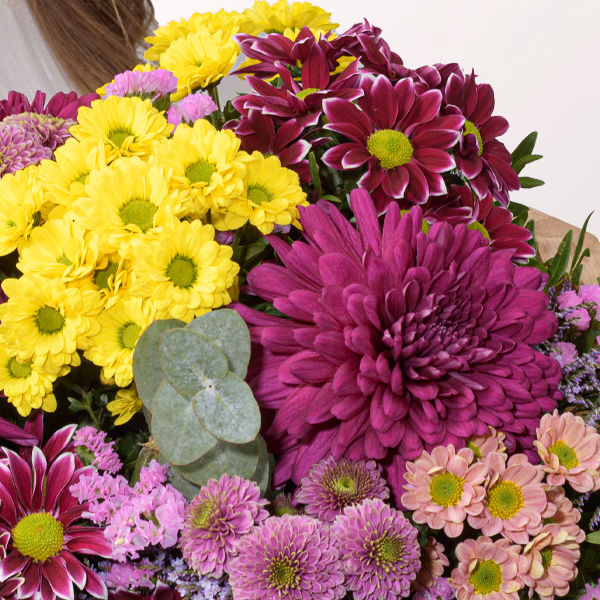 Premium Bouquet Gartengruß with Premium Vase & Halloren Balls
