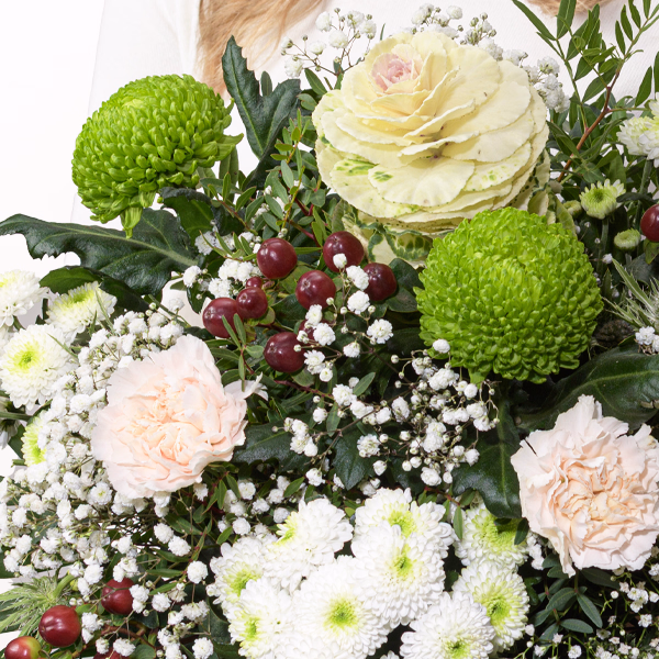 Premium Bouquet Herbstliebling with Premium Vase & Halloren Balls