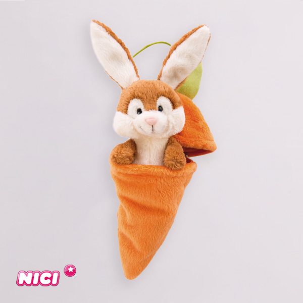 Kuscheltier Häschen in Karotte (15 cm)