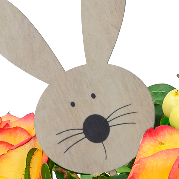 Easter Bouquet Happy Day with vase & Easter Bunny