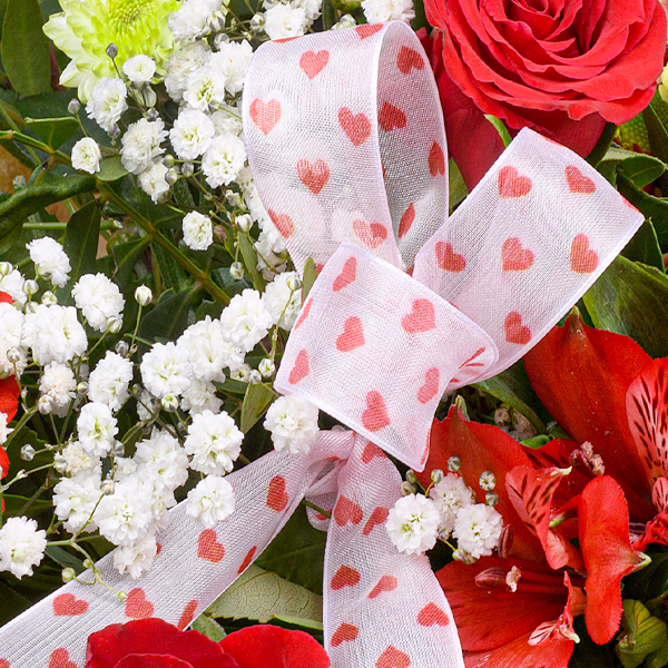 Blumenstrauß Mutterfreude mit Vase & Ferrero Giotto 3er