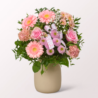 Flower Bouquet Alles Liebe with vase & Ferrero Giotto