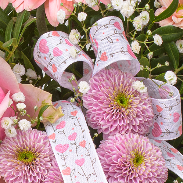 Flower Bouquet Alles Liebe with vase & 3 Ferrero Giotto