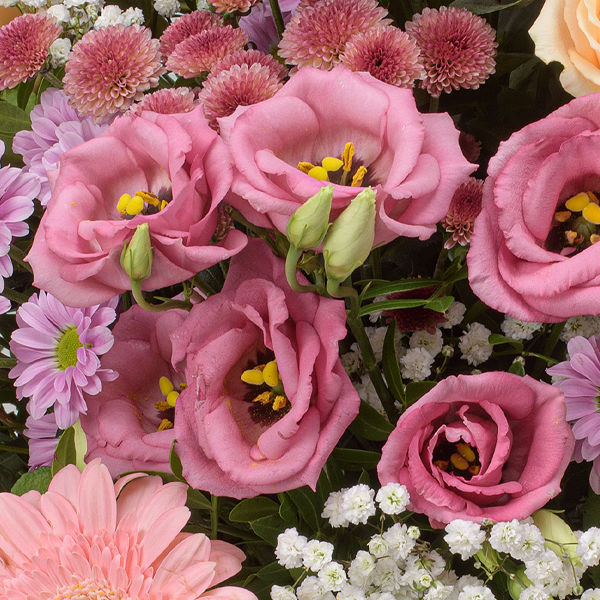 Premiumstrauß Mit Liebe mit Premiumvase & Ferrero Giotto 3er