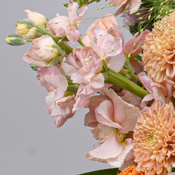 Premiumstrauß Dankeschön mit Premiumvase & Ferrero Giotto 3er