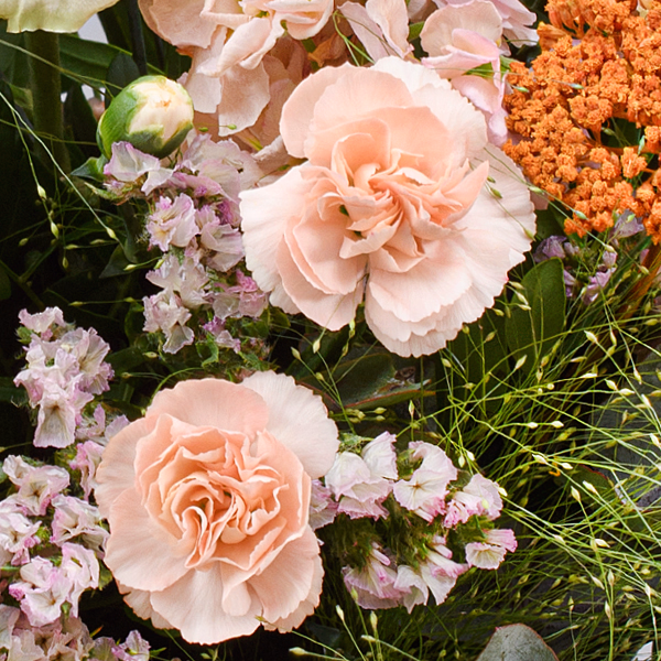 Premiumstrauß Dankeschön mit Premiumvase & Ferrero Giotto 3er