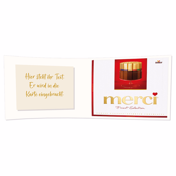 Merci mit Motivkarte „Happy Birthday“