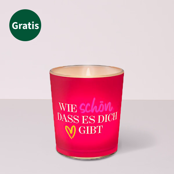 Teelicht „Wie schön, dass es dich gibt“