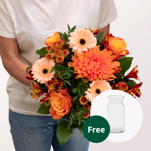 Flower Bouquet Abendsonne with vase