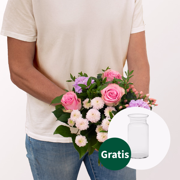 Blumenstrauß Lullaby mit Vase