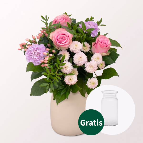 Blumenstrauß Lullaby mit Vase