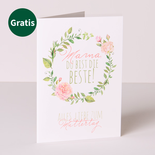 Blumenstrauß Mamas Lächeln mit Vase & Quietscheente & Duftkarte