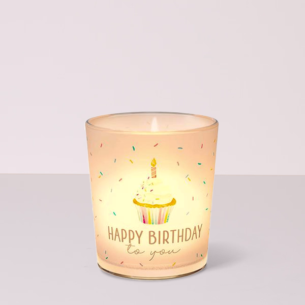 Tea light „Happy Birthday“