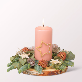 Christmas Arrangement Winterglanz with Halloren Balls
