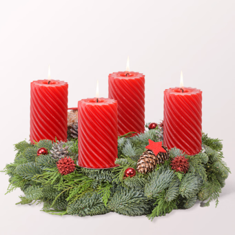 Wreath Weihnachtsgeschichte (Ø 35 cm) with Halloren Balls
