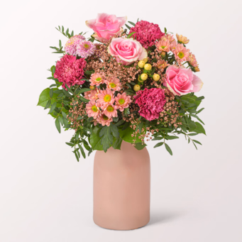Flower Bouquet Winterspiel with Halloren Balls & vase