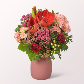 Flower Bouquet Wintertraum with Halloren Balls & vase