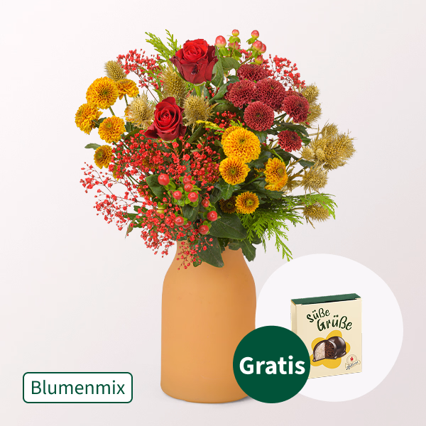 Blumenmix Blütenstar mit Halloren Kugeln