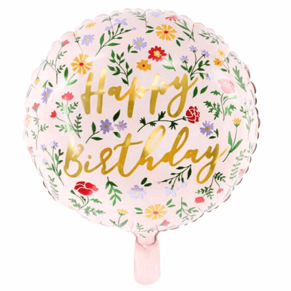 Heliumballon-Geschenk „Happy Birthday“ Boho Flower