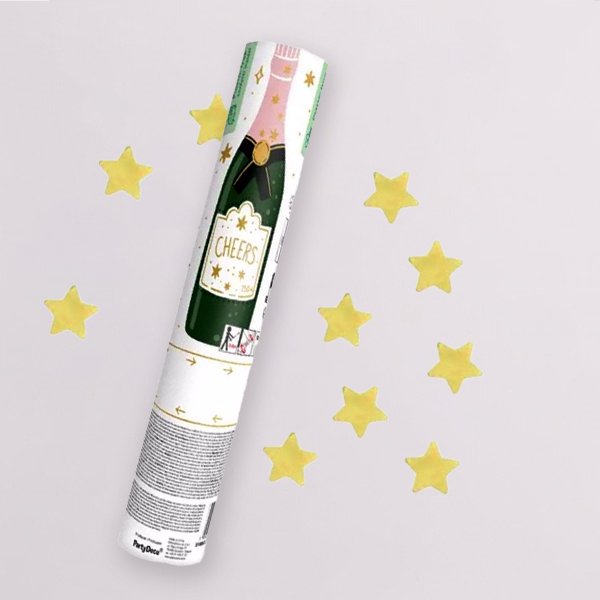 Champagne Confetti Cannon with Stars