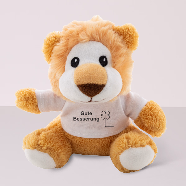Plush Lion „Gute Besserung“ (15 cm)