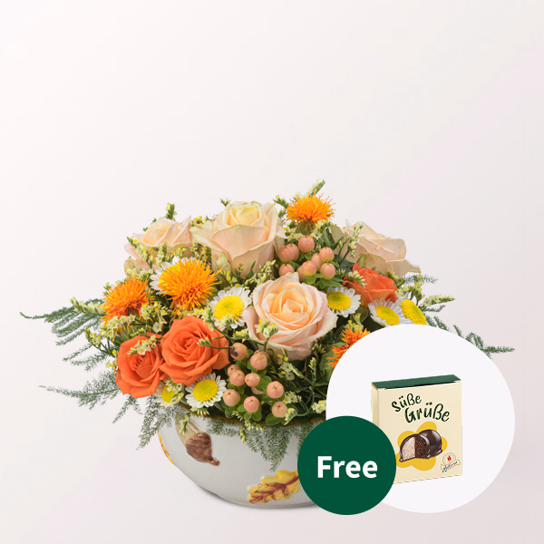 Arrangement Herbstschein with Halloren Balls