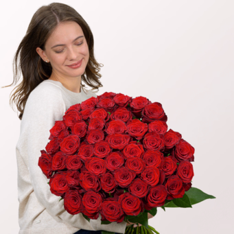 Premiumstrauß Paris mit Premiumvase