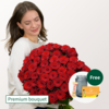 Premium Bouquet Paris with Premium Vase & Teaballs & 3 Ferrero Giotto