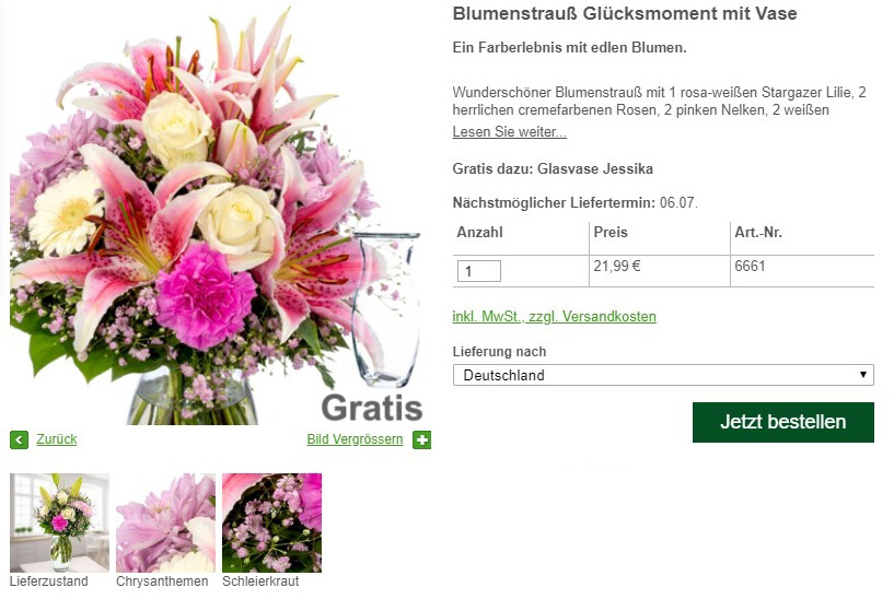 Blumenbestellung Schritt Fur Schritt