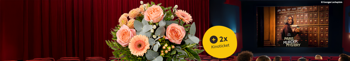 Strauß mit Kinokarten für 34,99 €