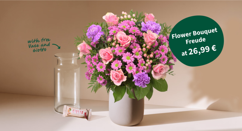 Flower Bouquet Freude with 2 presents at 26,99 €