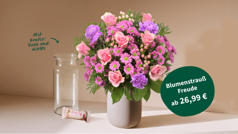 Blumenstrauß Freude mit 2 Gratis Geschenken ab 26,99 €