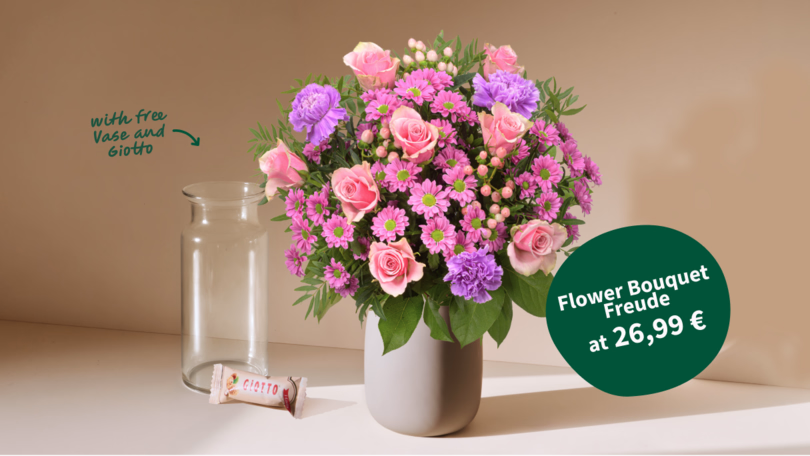 Flower Bouquet Freude with 2 presents at 26,99 €