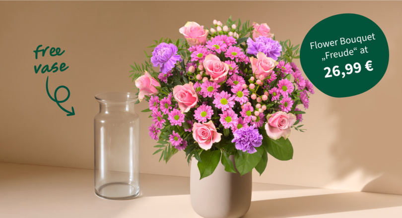 Flower Bouquet Freude with 2 presents at 26,99 €