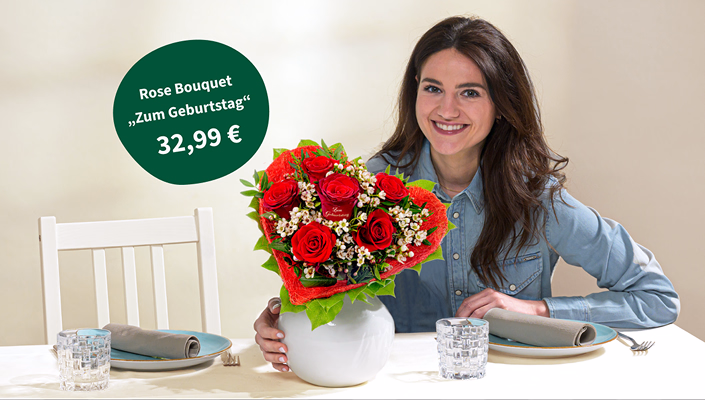 Rose Bouquet „Zum Geburtstag“ for 32,99 €